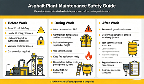 Asphalt batch mix plant maintenance and inspection tips